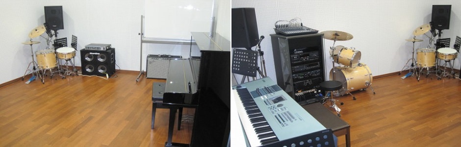 音楽練習、レコーディング等にご利用できる東成区民センターのスタジオです。